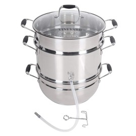 Roots & Branches Deluxe Stainless Steel Steam Juicer with Tempered Glass Lid VKP1150