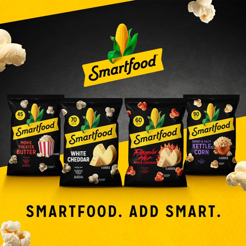 Smartfood Popcorn, White Cheddar, 1.875 Oz (Pack of 6)