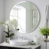 KOHROS Frameless Round Bathroom Mirror for Over Sink 24" x