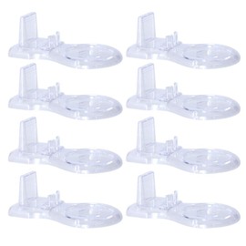 Zmmyr 8 Packs Acrylic Display Stands Tea Cup Saucer European Coffee Shelf Display Stand Holder Low Feet