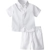 Christening Outfit for Baby Boys Baptism Suit White Tuxedo 3-4T