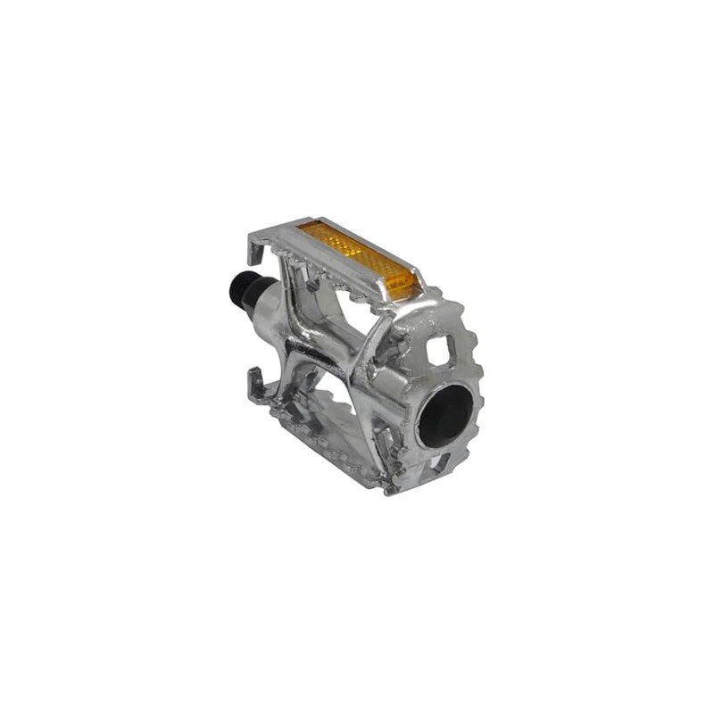 Benotto Pedal NWL-979 9/16 con Reflejantes Aluminio Plata