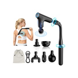 UPSPORT Massage Gun Deep Tissue Muscle Massager with 3-in-1 Detachable Handle Portable Mini Muscle Massager, Full-Body Massage Tool for Back/Neck/Shoulder/Foot Relaxation Up to 3000 RPM for Men/Women