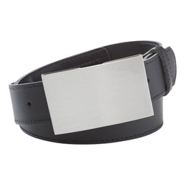 INVIDA Safe Men's Safe Belt Black Waist 90-120 cm Secret Compartment Belt Buckle Belt Length Selectable Genuine Leather, black