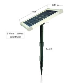 5W Solar Water Pump KIT: DC Brushless Submersible Water Pump 124 GpH with 12V 5W Solar Panel for Birdbath Fountain, Fish Pond, and Garden Water Features (No Backup Battery)