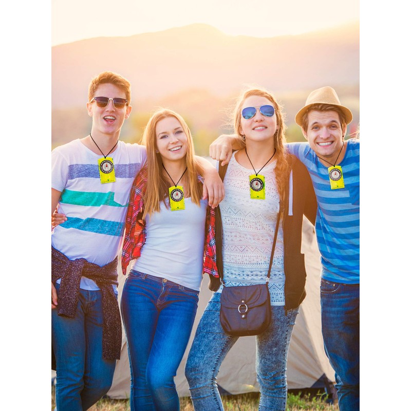 Gejoy 6 Pieces Navigation Backpacking Compass Orienteering Hiking Compass Map