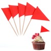 Ymapinc 100 Pcs Red Flags Cupcake Topper Sticks, Golf Mini