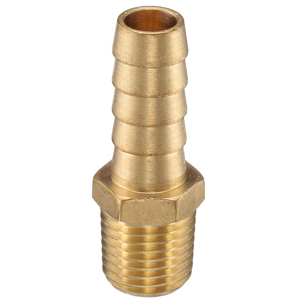 HARFINGTON Brass Barbed Fitting 1/4" NPT Male to 3/8" Hose