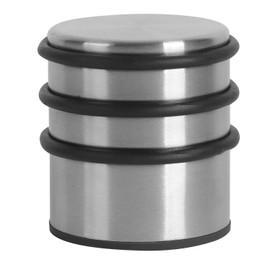 KINJOEK 4 Packs Heavy Duty Door Stopper, Solid Steel Door Stop No Need to Drill, Surrounded with Protective Rubber Bands Anti-Slip Door Wedge for Office, Home, Garage, Laundry Door