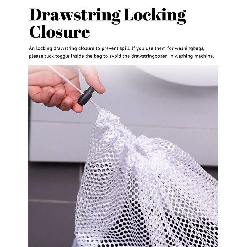 3 Pcs Mesh Laundry Bags with Drawstring,Washing Bags for Washing