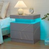 Bingoday Nightstand Set of 2 LED Nightstand with 2 Drawers,
