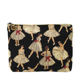 Ballerina Gobelin Square Pouch, Made in Japan, black