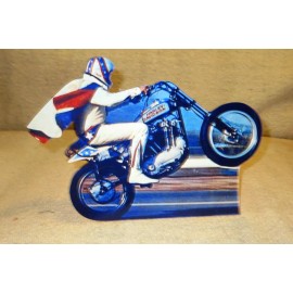 Evel Knievel Motorcycle Daredevil Tabletop Display Standee 10" Long