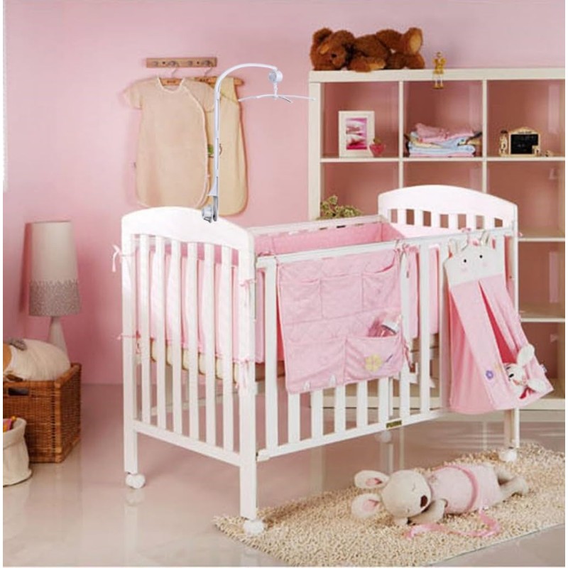 34 Inch Baby Crib Mobile Bed Bell Holder with Music