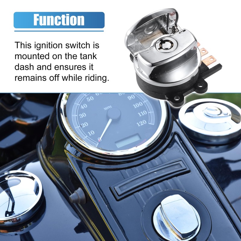 uxcell 1 Set Ignition Switch with Cover 2 Round Keys