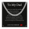 Men’s Necklace Father Day Gifts from Son Daughter Kids Best