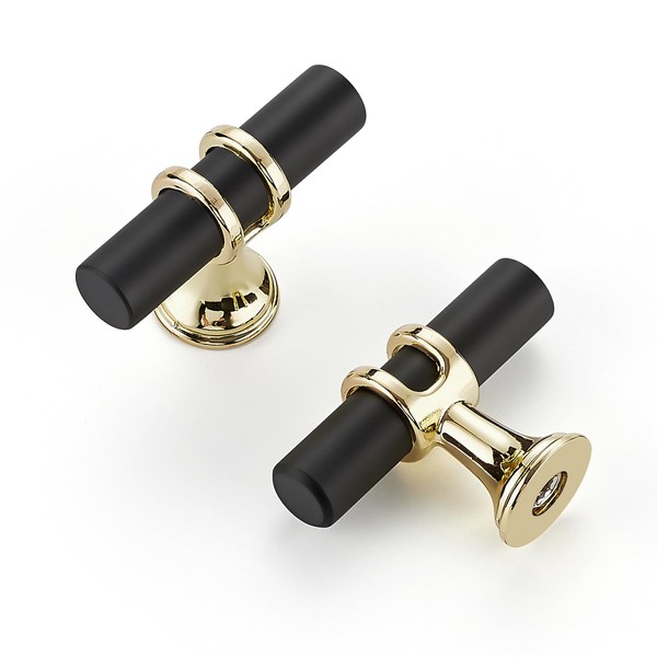 HOME EDIT 30 Pack Gold and Black Cabinet Knobs 2