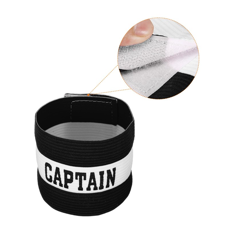 PATIKIL Captain's Armband Elastic Arm Band for Soccer Team Black