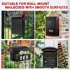 Galvanized Steel Folding Wall Mount Mailbox Flag, 180° Rotating Mailbox