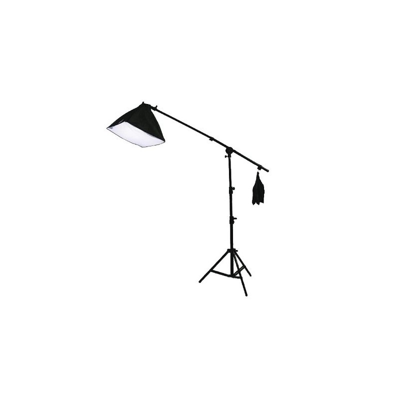 3 Softbox Photography Video Studio Boom Stand Hair Chromakey Lighting