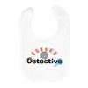 Baby Bib Organic Cotton Future Detective Detective Work Movies, White