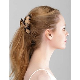 Pasadores de celoide con diseño francés y tortuga (tamaño grande, 3,5 cm, accesorio de moda para mujer (B)