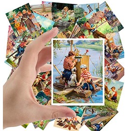 Large Stickers (24 pcs 2.5"x3.5") American Kids Life by Henry Hy Hintermeister and Raymond James Stuart Saturday Evening Post