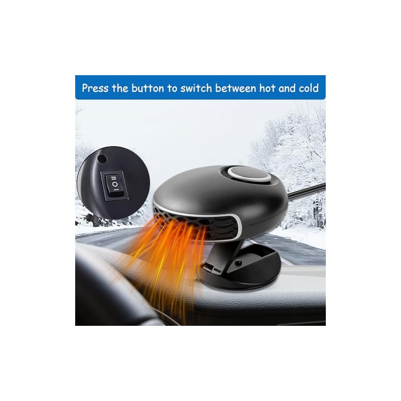 Car Heater for Vehicles - Portable 12V Heater & Defroster