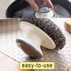 4PCS Stainless Steel Wool Scrubber with Handle, Dish Scrubber Cleaning