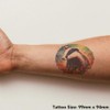 'Colourful Badger With Wild Flowers' Temporary Tattoo - Water Resistant,