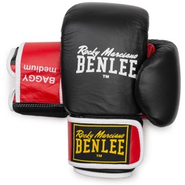 Benlee Rocky Marciano Unisex – Erwachsene Baggy Leather Bag Mitts, Black/Red, M EU