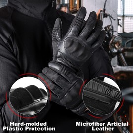WTACTFUL Touch Screen Flexible Full Finger Gloves for Motorcycle Cycling ATV Motorbike Riding Driving Racing Camping Climbing Hiking Hunting Work Sports Gloves Size X-Large Black