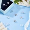 SUPERFINDINGS 4Pcs Platinum Cross Pins Alloy Cross Brooches Metal Cross