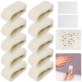WEFHEF White Needle-less Quilt Holder 10 Pieces Duvet Cover Clips Duvet Cover Holder Duvets Fixing Duvet Cover Clips Bedding Attachment Holder Non-Slip Without Needle