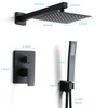 RTTWYYUU Matte Black Shower Head and Handle Set 8 Inch,