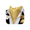 YOHOWA Mens Ascot Tie Cravat Set Paisley Gold Scarf Neckties