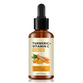 Turmeric Face Serum, Facial Ginger Oil + Vitamin C Organic Moisturizer Vit C Serum, Dark Spot, Hydrate Dull & Dry Skin, Anti-Aging Benefits Smooth Skin - Suitable for Seasonal Use