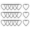 sourcing map 18 Pcs Open Bezel, Heart Resin Bezels Pendants