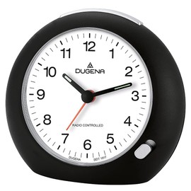 Dugena Funkwecker 4460383, Funksignal für MEZ/CET, mit Weckzeiger, Weckwiederholung, Zifferblattbeleuchtung, ansteigendes Wecksignal