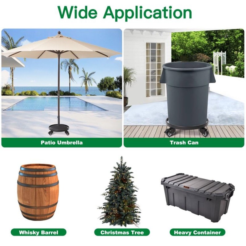 AMAGABELI GARDEN & HOME 12" Metal Plant Caddy Heavy Duty