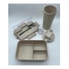 Travel Portable Wheat Straw Personal Fitness Protein Shaker Bottle