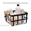Simplify Square Metal Storage Basket with Bamboo Handles | Medium