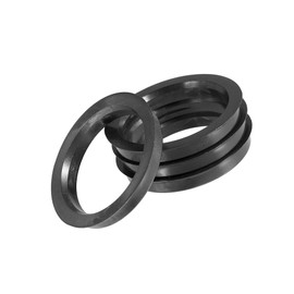 Partuto 72.6mm to 58.1mm Universal Car Hub Centric Rings Black - 4 Pcs Replacement