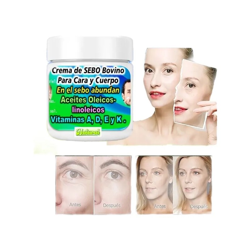 Crema De Sebo Bovino Manteca De Vaca Natural Arrugas Manchas