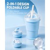 2-in-1 Collapsible Silicone Ice Ball Maker Cup, Reusable Ice Sphere