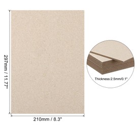 PATIKIL 12x8x0.1" Chipboard Sheets, 20Pcs 100PT Thick Book Board Binders Board Sturdy Bookbinding Supplies for Book Binding Cover, Gray