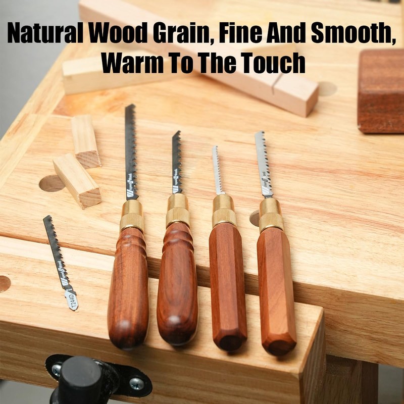 TOOLCOOL Wooden Handle Mini Hand Saw Small Jig Saw with
