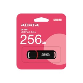 ADATA AUV150-256G-RBK USB Flash Drive, 256 GB USB 3.2 (Gen1) Compatible with Cap, Black