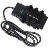 Parts Express 6-Outlets Extender Rotating Power Strip Surge Protector 6 ft Cord and 3 USB-A/1