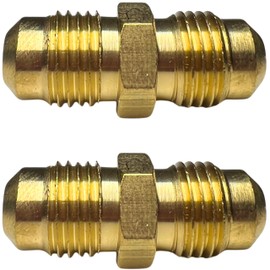2pcs 1/2 Inch Male Flare x 1/2 Inch Male Flare Connector Gas Adapter Union Pipe Flare Brass Tube Coupler Fitting by CX WONDERLAND
